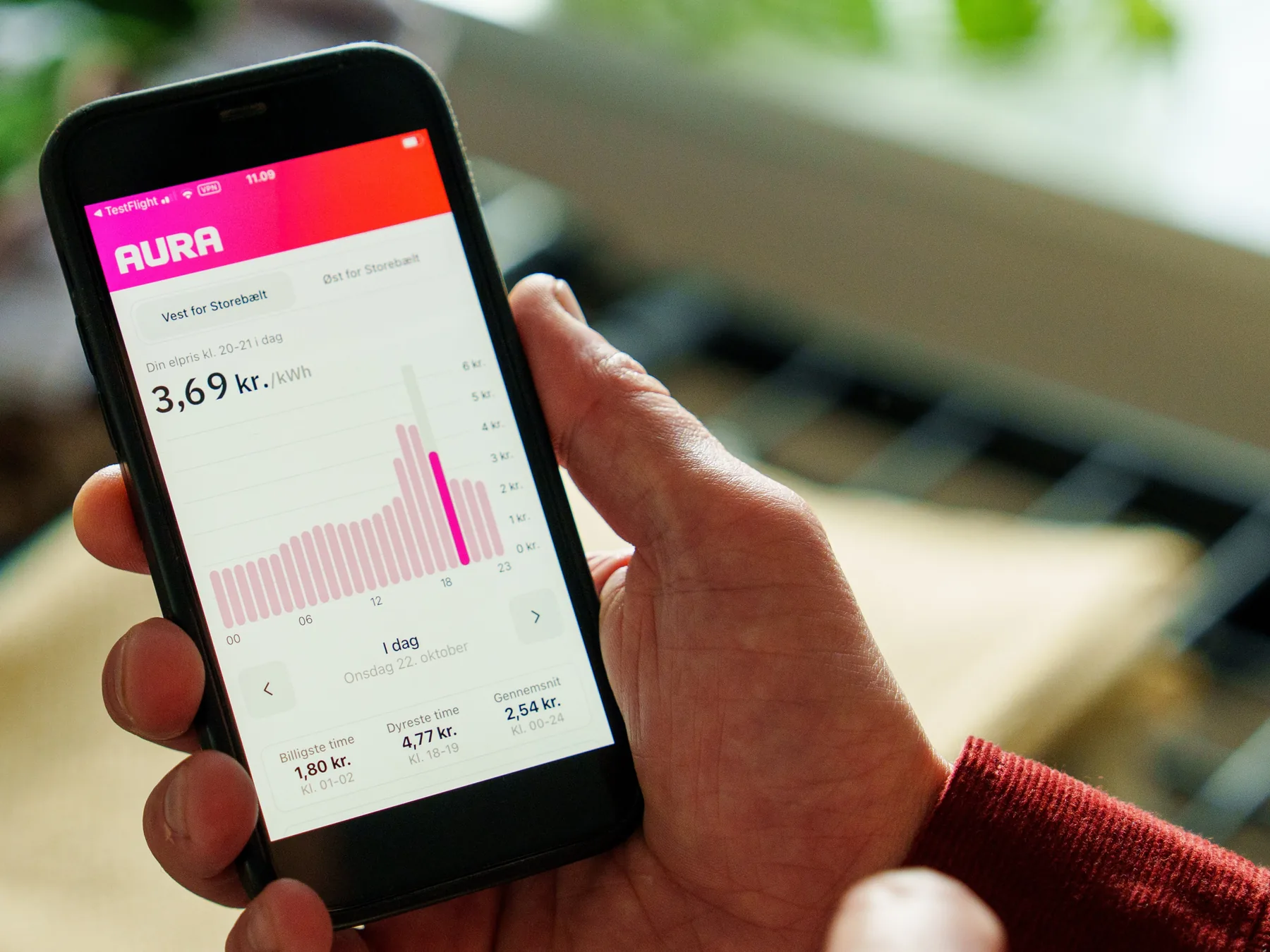App til Charge Amps Aura